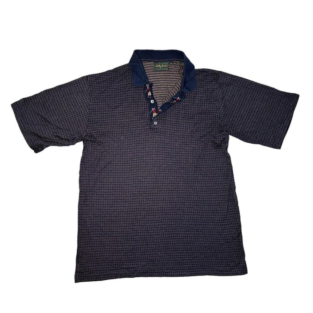 Bobby Jones Men's Blue Polo Made In Italy Size Medium